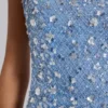 Deva gebreide corsettop met pailletten in Sky