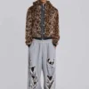 Distressed grijze gemêleerde baggy Monster Joggers