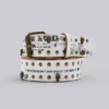 Divinity witte riem met studs