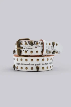 Divinity witte riem met studs