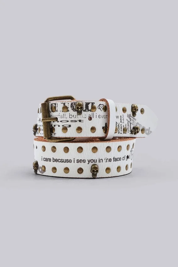 Divinity witte riem met studs