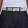 Divinity witte riem met studs