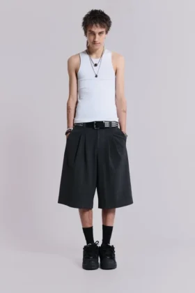 Donkere geruite Goliath Shorts