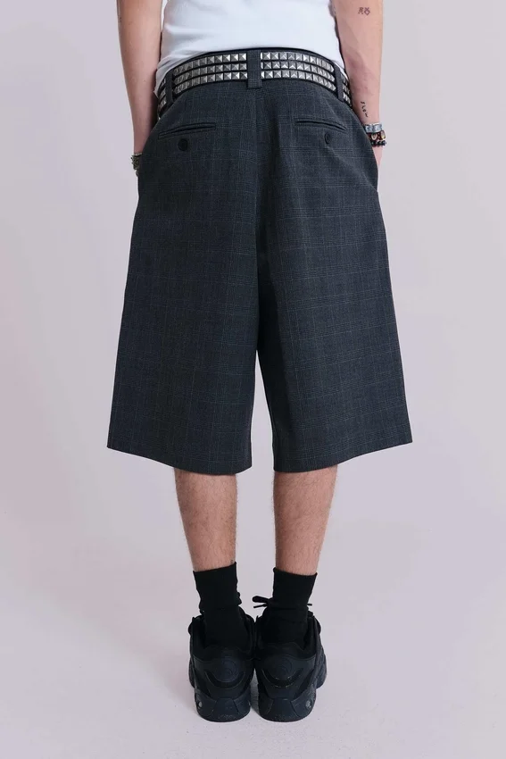 Donkere geruite Goliath Shorts