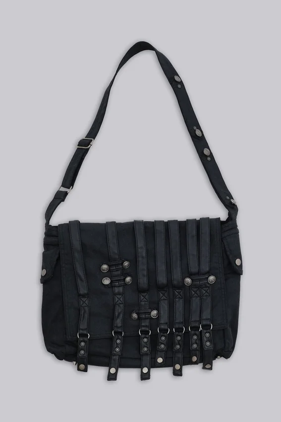Drummer gecoate denim schoudertas