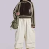 Ecru Parachute Cargo-broek
