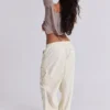 Ecru Parachute Cargo-broek