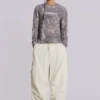 Ecru Parachute Cargo-broek