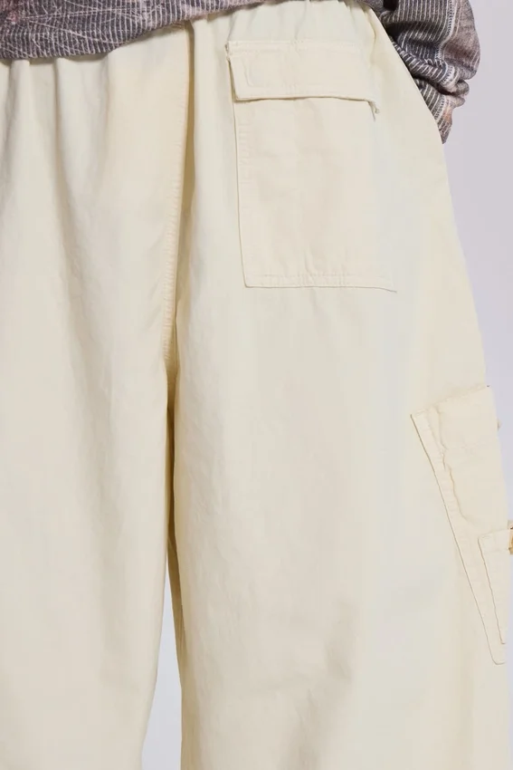 Ecru Parachute Cargo-broek