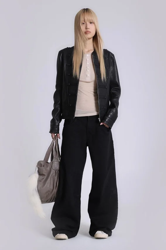 Effen zwarte Colossus Jeans