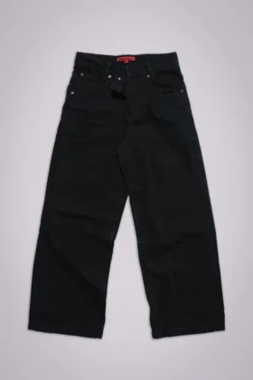Effen zwarte Colossus Jeans met lage taille