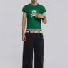 Effen zwarte Colossus Jeans met lage taille