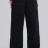 Effen zwarte Colossus Jeans met lage taille