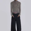 Effen zwarte Colossus Jeans met lage taille
