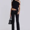 Effen zwarte Thirteen-Jeans