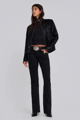 Effen zwarte Thirteen-Jeans