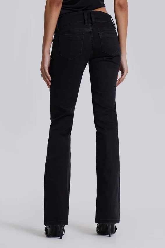 Effen zwarte Thirteen-Jeans