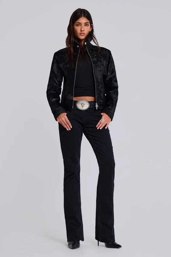 Effen zwarte Thirteen-Jeans