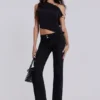 Effen zwarte Thirteen-Jeans