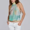 Enya mesh top met open rug