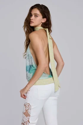 Enya mesh top met open rug