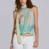 Enya mesh top met open rug