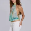 Enya mesh top met open rug