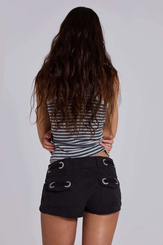 Eye Contact-vesttop met oogjes in streepmotief