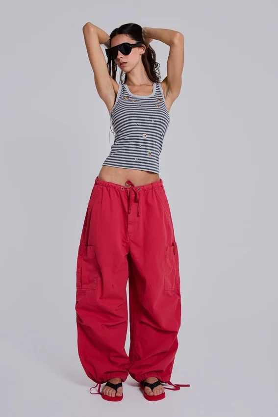 Eye Contact-vesttop met oogjes in streepmotief