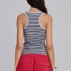 Eye Contact-vesttop met oogjes in streepmotief