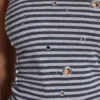 Eye Contact-vesttop met oogjes in streepmotief