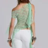 Faye veelzijdige kanten top in mint