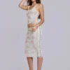 Fioretta midi-rok van kant met studs