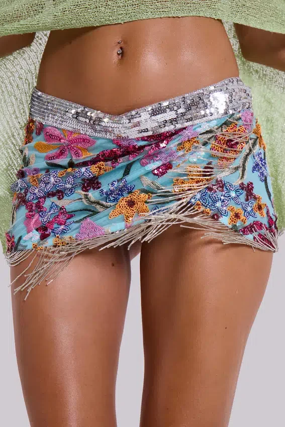 Flora multiway rok met versieringen