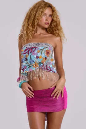 Flora multiway rok met versieringen
