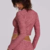 Freda zwemcapri met gingham-print