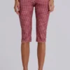 Freda zwemcapri met gingham-print