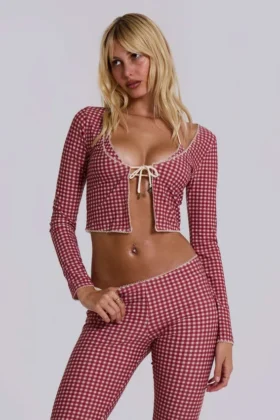 Freda zwemvest met gingham-print