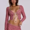 Freda zwemvest met gingham-print