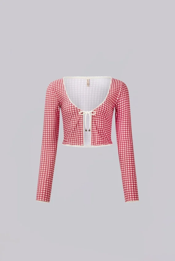 Freda zwemvest met gingham-print