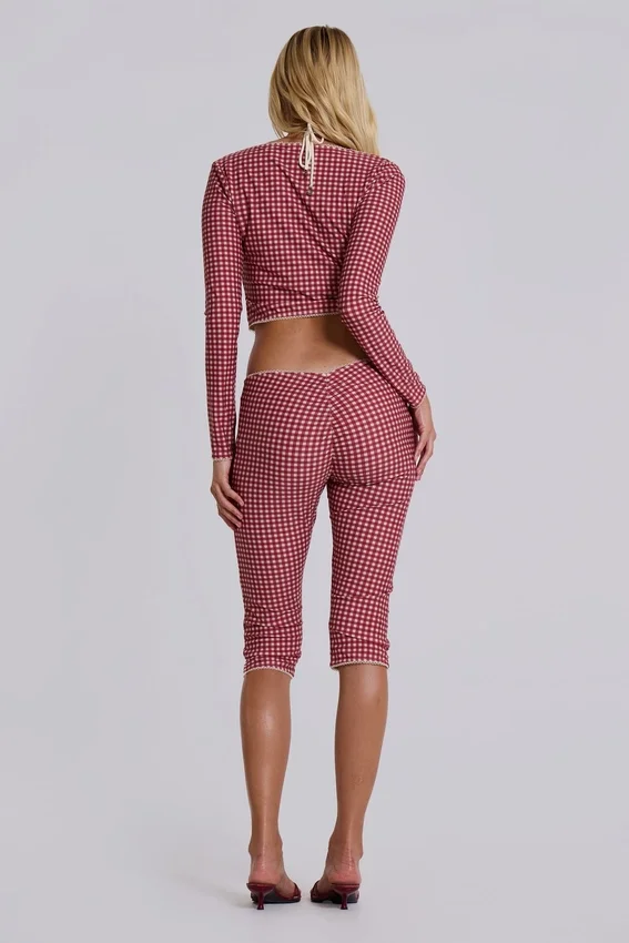 Freda zwemvest met gingham-print