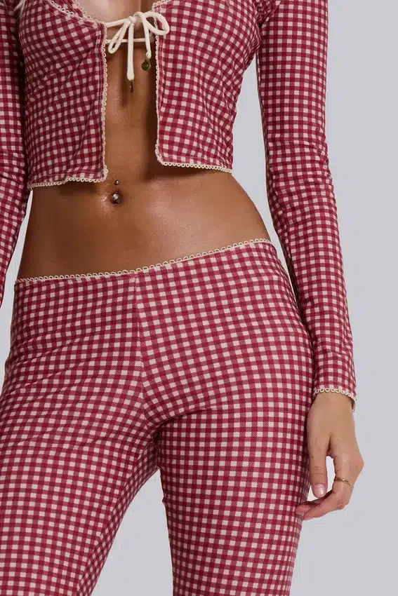 Freda zwemvest met gingham-print