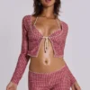 Freda zwemvest met gingham-print