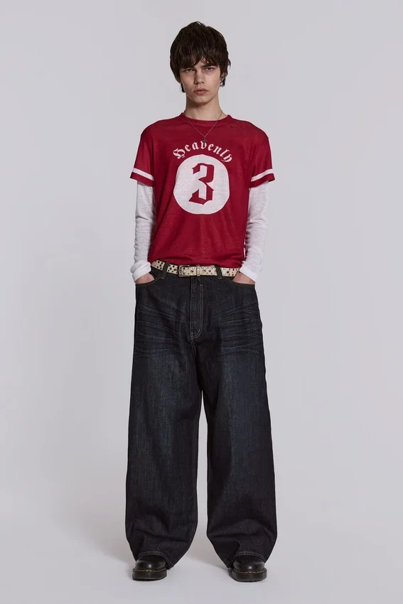 Gekreukte indigo XL Colossus Jeans