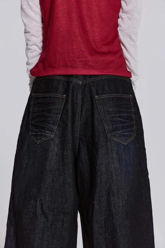 Gekreukte indigo XL Colossus Jeans