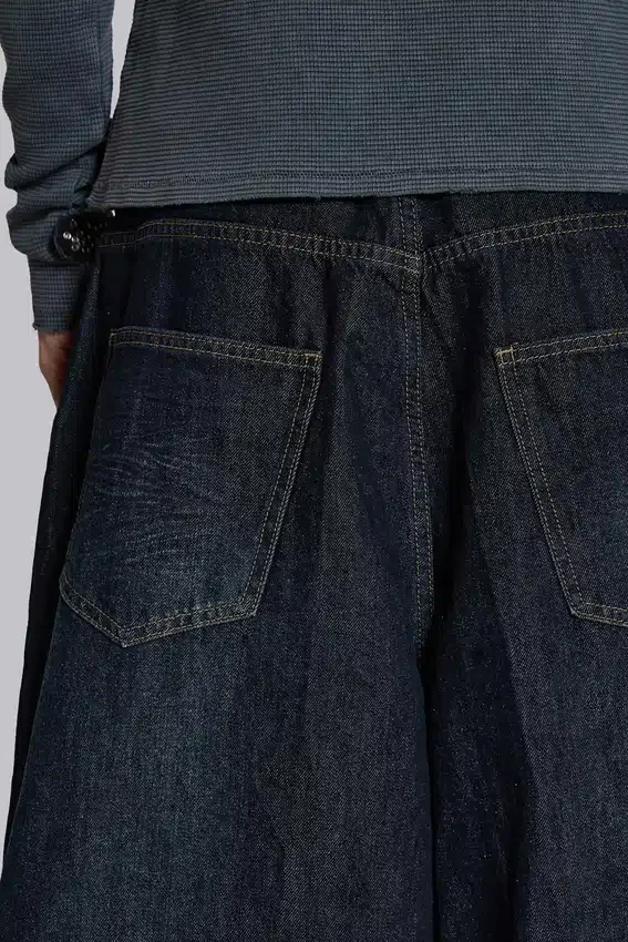 Gekreukte indigo XL Colossus Jeans