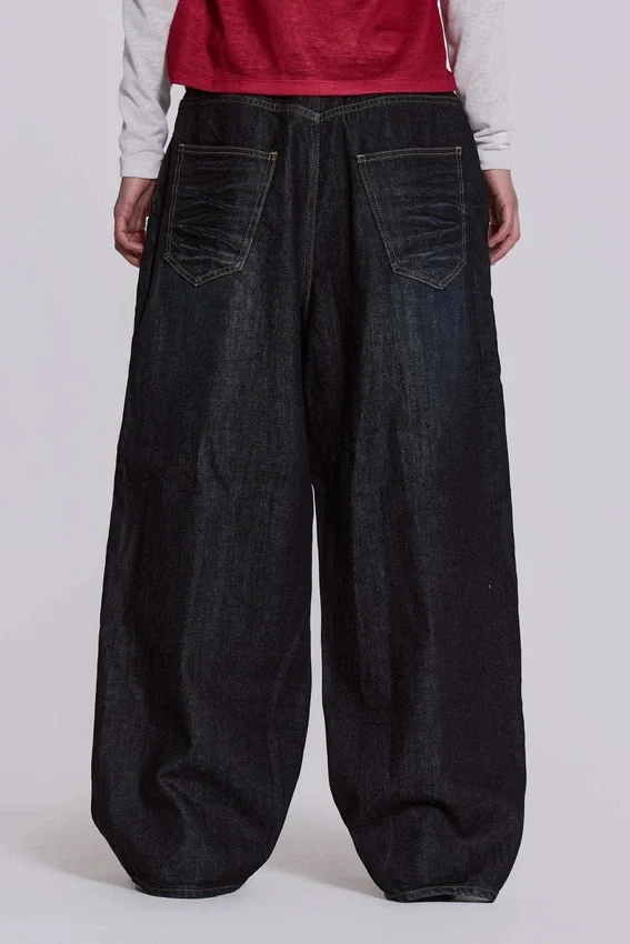 Gekreukte indigo XL Colossus Jeans