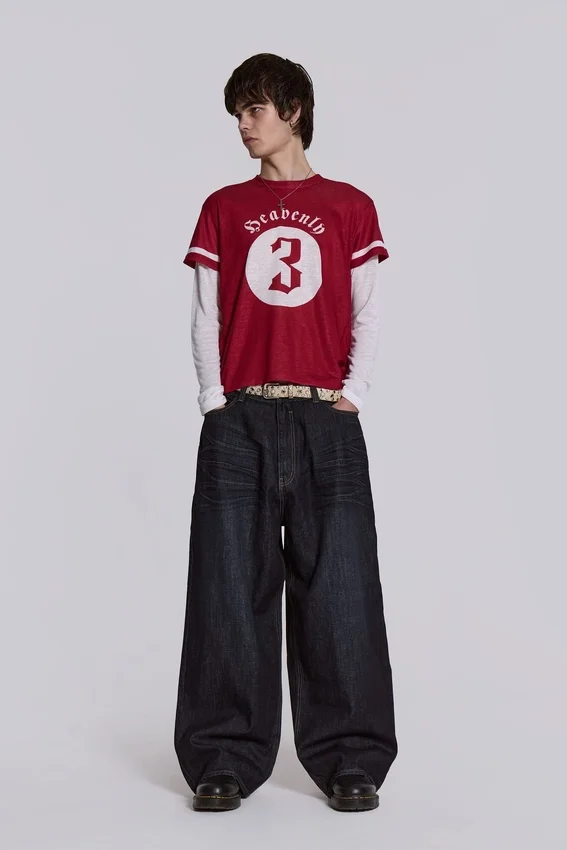 Gekreukte indigo XL Colossus Jeans