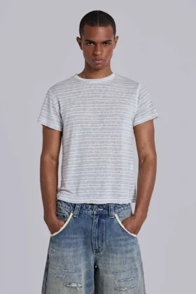 Gestreepte Mist T-shirt