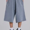 Gewassen grijze Sporty Stripe Monster Joggershort